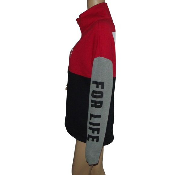 Victoria's Secret PINK Sweatshirt Medium Ohio State sequin 1/4-zip Pullover OSU - Picture 6 of 16